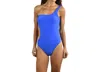 Milly Solid Cut Out One Piece Swimsuit In Ocean In Blue