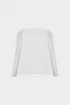 Milly Solid Linen Strapless Sleeveless Top In White