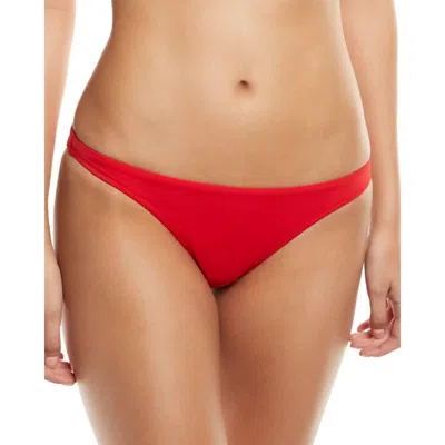 Milly Solid St. Lucia Bikini Bottom In Red