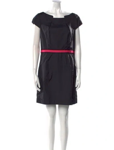 Pre-owned Milly Square Neckline Mini Dress In Multi