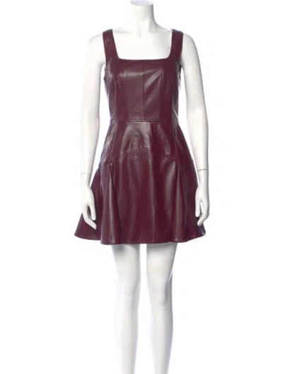 Pre-owned Milly Square Neckline Mini Dress In Purple