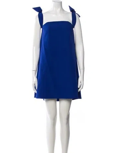 Pre-owned Milly Square Neckline Mini Dress In Purple