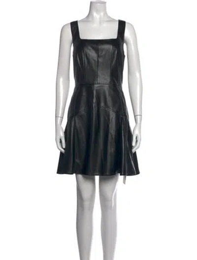 Pre-owned Milly Square Neckline Mini Dress W/ Tags In Black