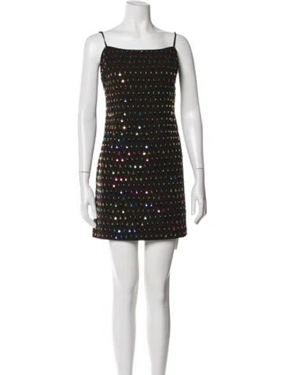 Pre-owned Milly Square Neckline Mini Dress W/ Tags In Multi