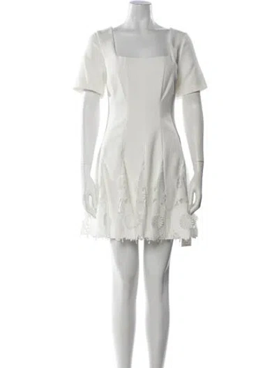 Pre-owned Milly Square Neckline Mini Dress W/ Tags In Neutral
