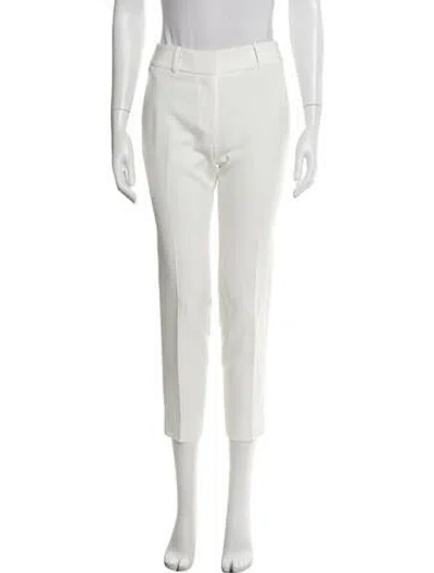 Pre-owned Milly Straight Leg Pants In White