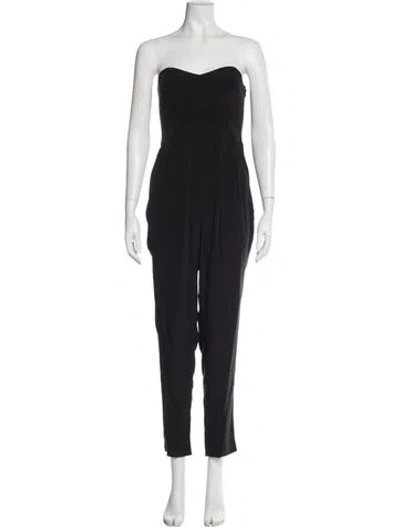 Pre-owned Milly Strapless Jumpsuit In Gray