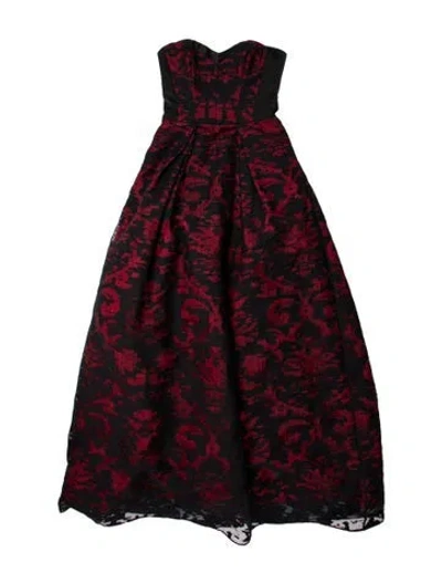 Pre-owned Milly Strapless Long Dress In Multi