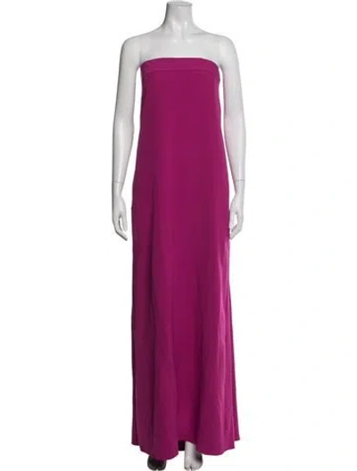 Pre-owned Milly Strapless Long Dress In Pink