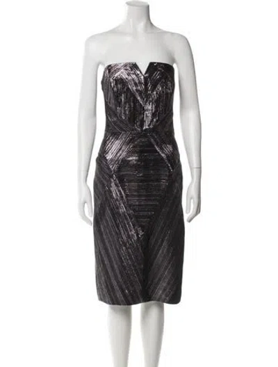 Pre-owned Milly Strapless Mini Dress In Black