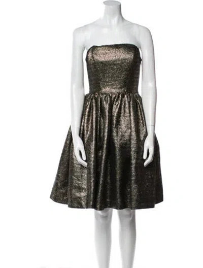 Pre-owned Milly Strapless Mini Dress In Black