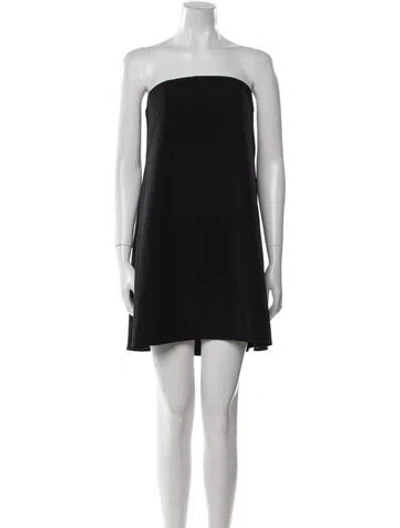 Pre-owned Milly Strapless Mini Dress In Black