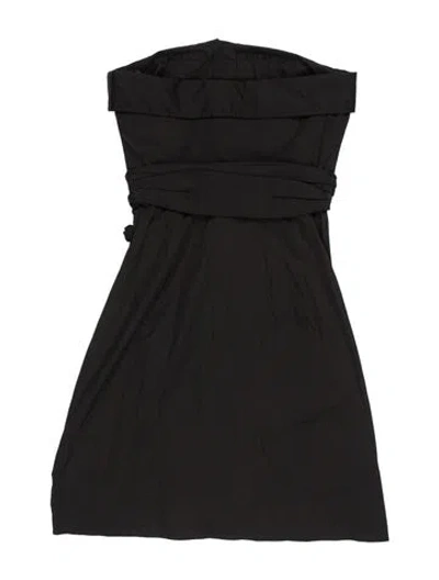 Pre-owned Milly Strapless Mini Dress In Black