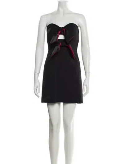 Pre-owned Milly Strapless Mini Dress In Black