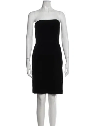 Pre-owned Milly Strapless Mini Dress In Black