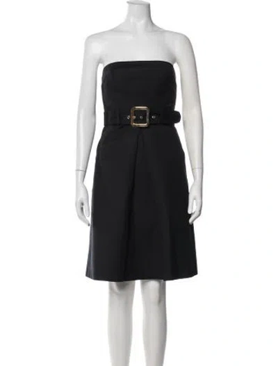 Pre-owned Milly Strapless Mini Dress In Black