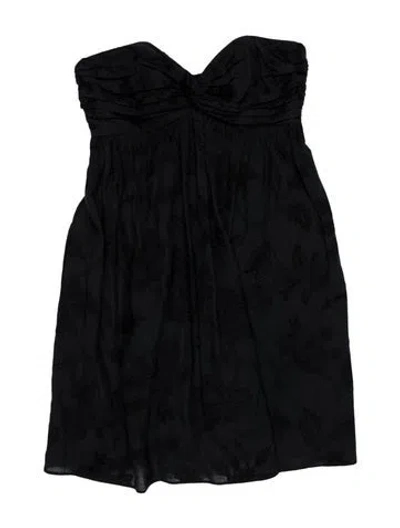 Pre-owned Milly Strapless Mini Dress In Blue