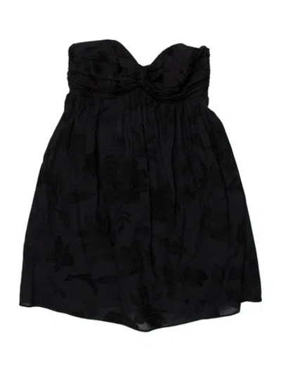 Pre-owned Milly Strapless Mini Dress In Blue