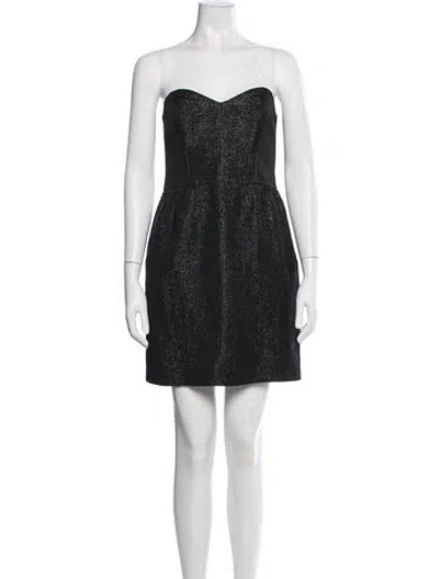 Pre-owned Milly Strapless Mini Dress In Multi