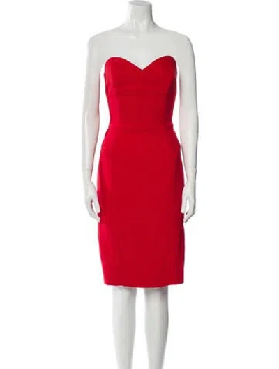 Pre-owned Milly Strapless Mini Dress In Orange