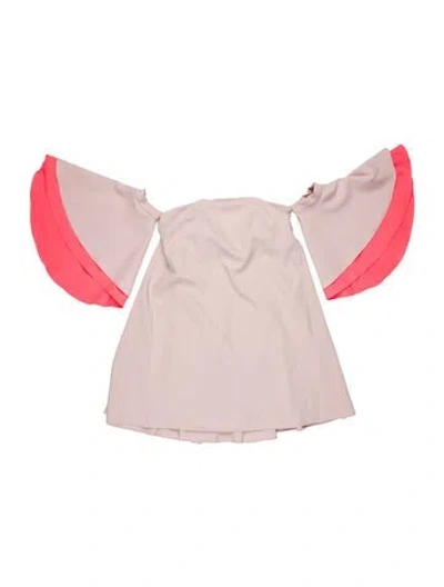 Pre-owned Milly Strapless Mini Dress In Pink