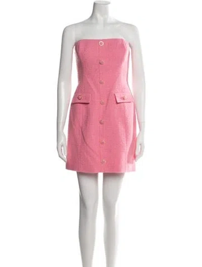 Pre-owned Milly Strapless Mini Dress W/ Tags In Pink