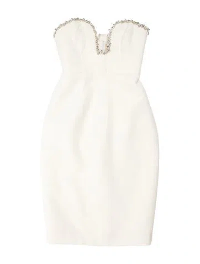 Pre-owned Milly Strapless Mini Dress In White