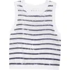 Milly Stripe Sequin Shell In White