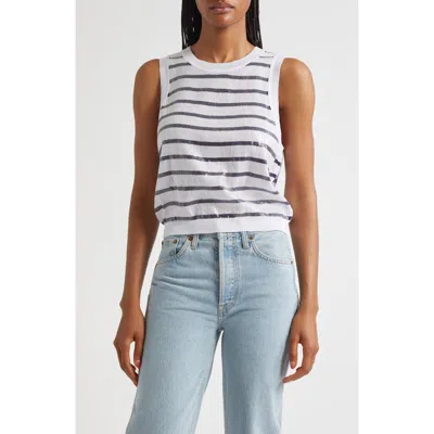 MILLY MILLY STRIPE SEQUIN SHELL