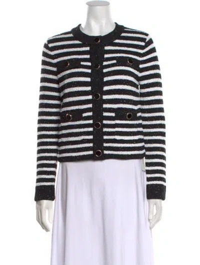 Pre-owned Milly Striped Crew Neck Sweater In Multicolor