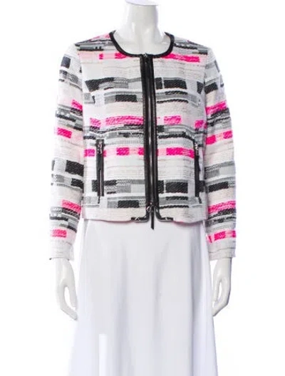 Pre-owned Milly Striped Evening Jacket In Multi