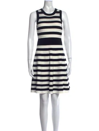 Pre-owned Milly Striped Knee-length Dress In Multi