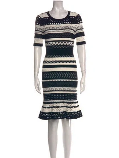 Pre-owned Milly Striped Knee-length Dress In Multi