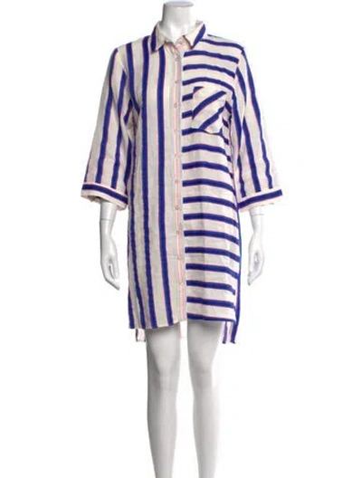 Pre-owned Milly Striped Knee-length Dress In Multi