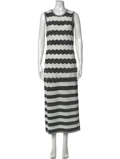 Pre-owned Milly Striped Long Dress In Multi