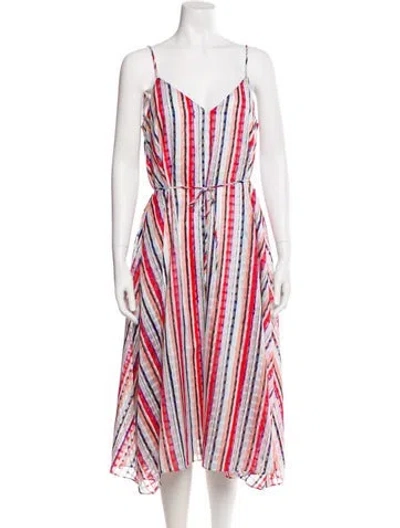 Pre-owned Milly Striped Midi Length Dress