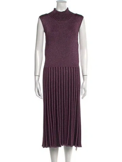 Pre-owned Milly Striped Midi Length Dress