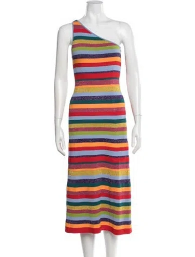 Pre-owned Milly Striped Midi Length Dress