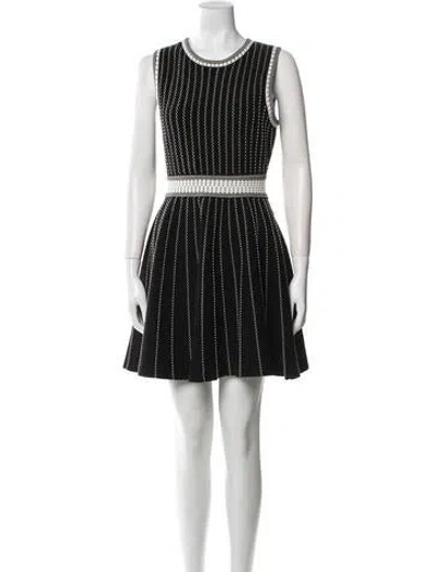 Pre-owned Milly Striped Mini Dress In Blue
