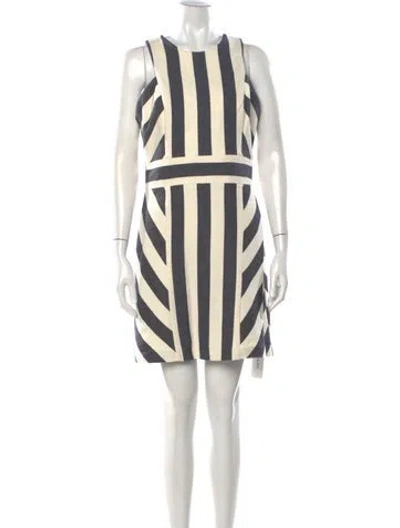 Pre-owned Milly Striped Mini Dress In Blue/neutrals