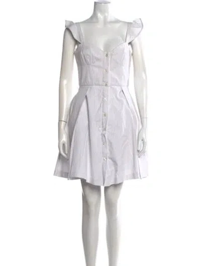 Pre-owned Milly Striped Mini Dress In Grey/neutrals