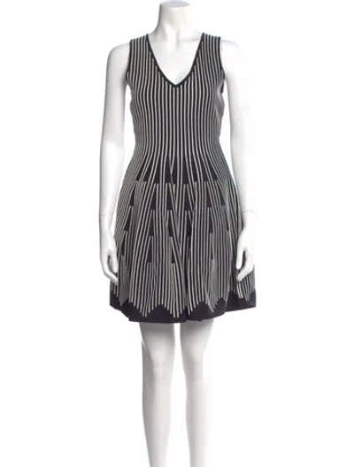 Pre-owned Milly Striped Mini Dress In Multi