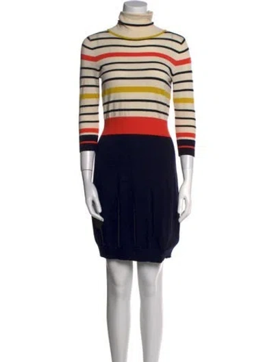 Pre-owned Milly Striped Mini Dress In Multi