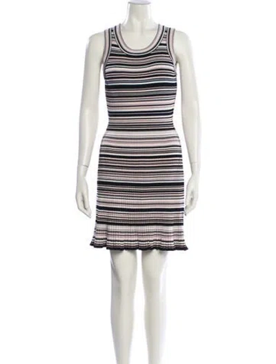 Pre-owned Milly Striped Mini Dress In Multi