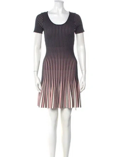 Pre-owned Milly Striped Mini Dress In Multi