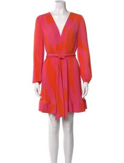 Pre-owned Milly Striped Mini Dress In Orange