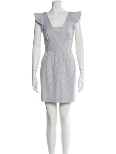 Pre-owned Milly Striped Mini Dress In Pink