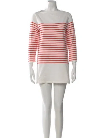 Pre-owned Milly Striped Mini Dress In Pink
