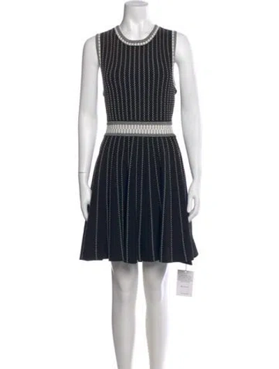 Pre-owned Milly Striped Mini Dress W/ Tags In Black