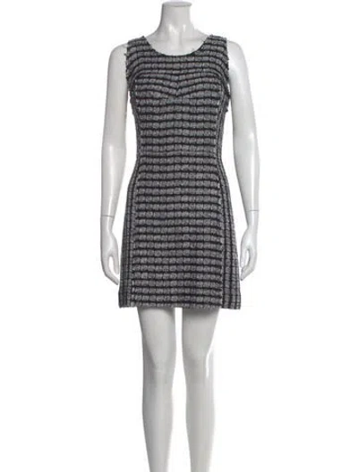 Pre-owned Milly Striped Mini Dress W/ Tags In Black